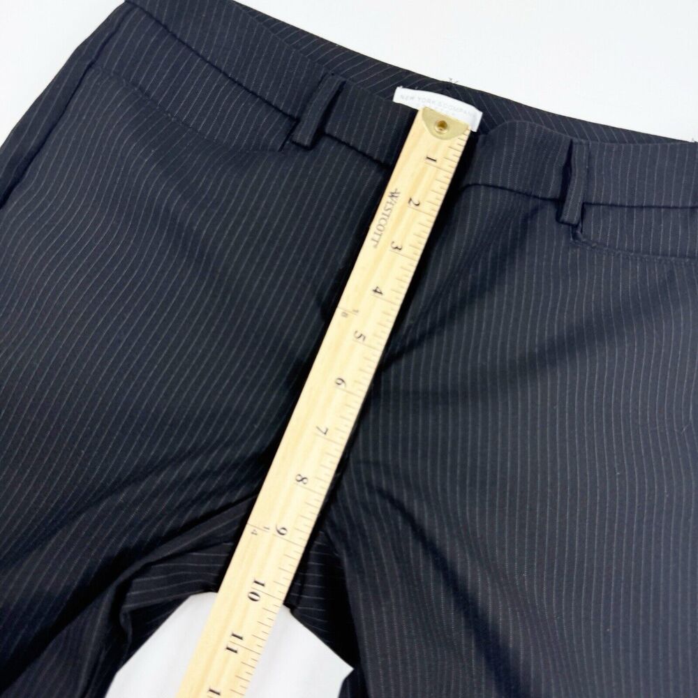New York & Company Stretch Black Pinstripe Dress Pant Size 2 Tall - Picture 12 of 16